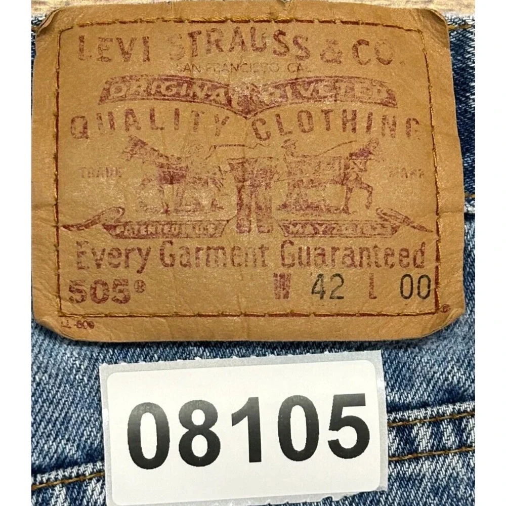 Vintage Levis‎ 505 Shorts Mens 42 Blue Denim Jorts Measures 40X9 Y2K 90's 1999